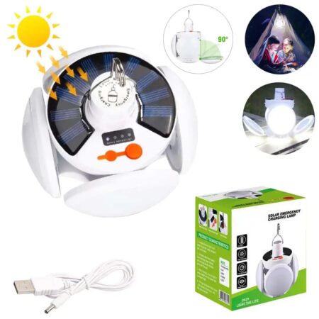 Lampe Solaire En Forme Ballon - Étanche - 5 Modes D'éclairage -Rechargeable - Portable Avec Crochet