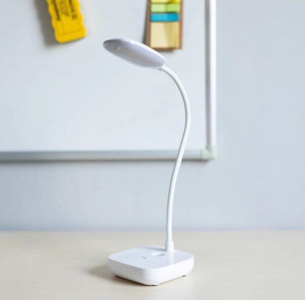 Lampe De Bureau Flexible - Support Téléphone - Chargement USB - 3 Modes D'éclairage - Bouton Tactile - Blanc – Image 17