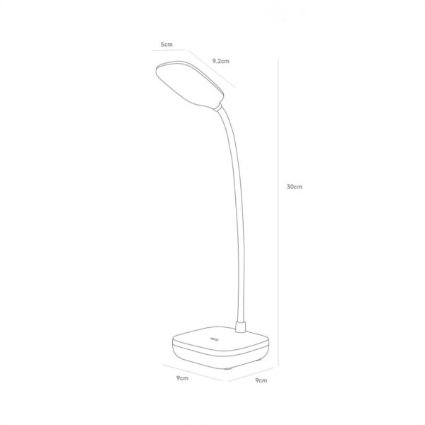 Lampe De Bureau Flexible - Support Téléphone - Chargement USB - 3 Modes D'éclairage - Bouton Tactile - Blanc – Image 20