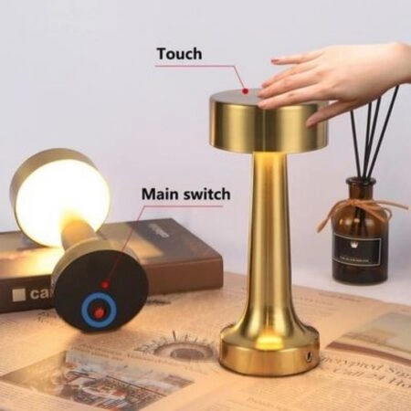 Lampe De Table Led Sans Fil - Rechargeable - 3 Modes D'éclairage Avec Interrupteur Tactile - Portable