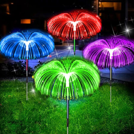 Lot De 2 Lampes De Jardin à Énergie Solaire – 7 Couleurs Changeantes – Étanches