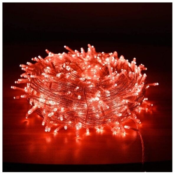 Guirlande De Fête Lumineuse Décorative - Étanche - 8 Modes - 100 LED - Double Fiche - Rouge – Image 2