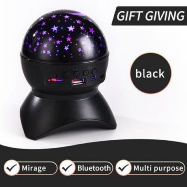 Lampe de Projection de Ciel Étoilé Bluetooth - Speaker - USB - Carte Mémoire - Musique - Noir – Image 7