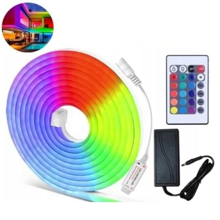 Bande Lumineuse LED 5M - Flexible - Étanche - Éclairage RVB - Télécommande
