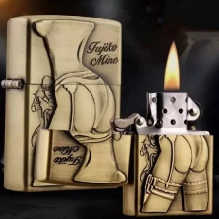 Coffret Briquet De Luxe Métallique 3D Avec Filtre à Cigarette à Tabac Réutilisable Et Recharge De Liquide - FM