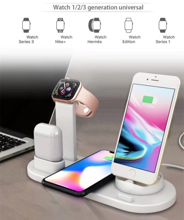 Chargeur Rapide - Compatible Iphone & Android - Multifonction - Blanc