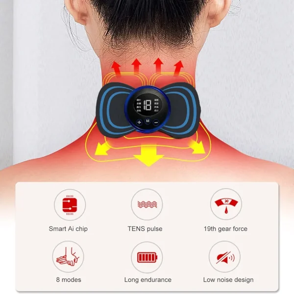 Masseur Électrique - EMS Patch - 8 Modes - Rechargeable – Image 2