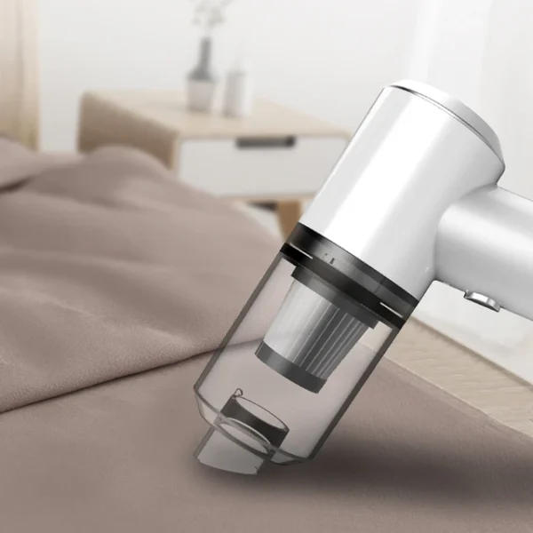 Aspirateur Portable - Avec Pistolet Rechargeable - Pour Animaux -  Voitures - et Maison - Blanc – Image 3