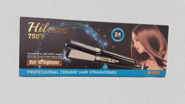 Plaque Cheveux Professionnel - Céramique - 750°F - Noir – Image 5