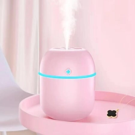 Petit Humidificateur D'air - Maison Et Voiture - Diffuseur D'huiles Aromatiques Àultrasons - Brume Muette - Rose