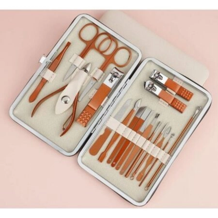 Ensemble Professionnel De Manucure et Pédicure 18 Pièces Multifonctions Avec Boite Chic