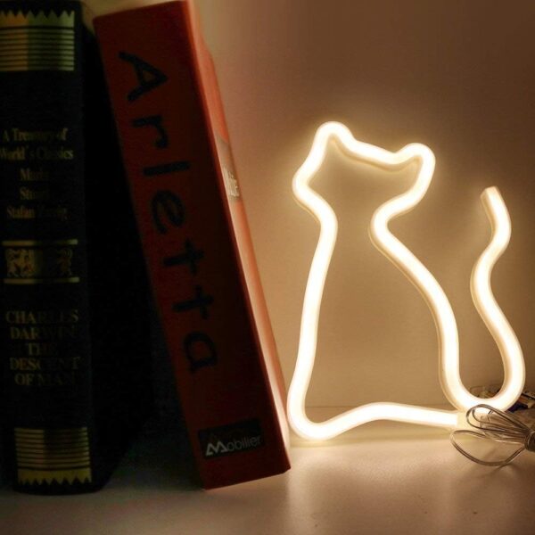 Enseigne Lumineuse Led En Néon ( Chat) - USB - Décoration – Image 11