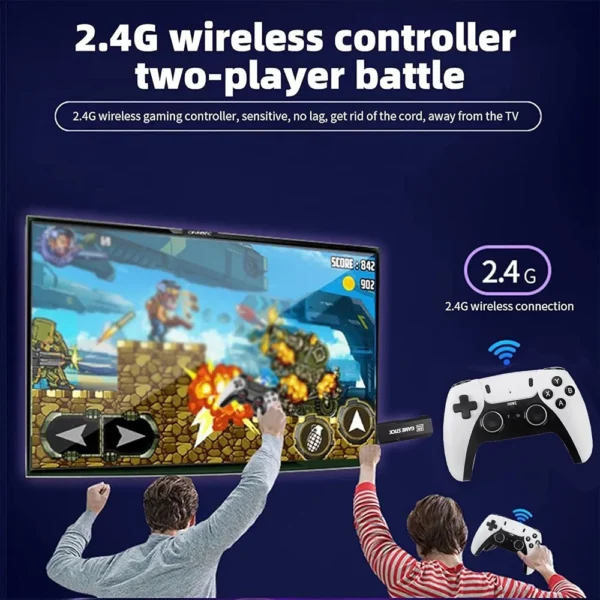 Console De Jeu Rétro Android 13.0 - X3 Game Stick 4K – Plus de 20 000 jeux - Décodeur d'images - Wi-Fi - 2 Manette - Télécommande – Image 8
