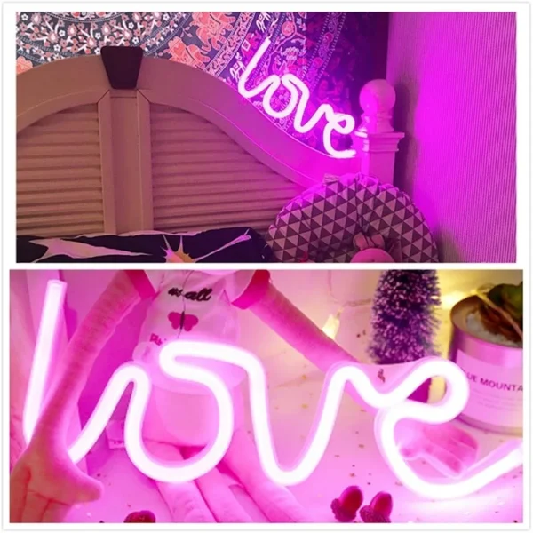 Enseigne Lumineuse Led En Néon LOVE - USB - Décoration – Image 11