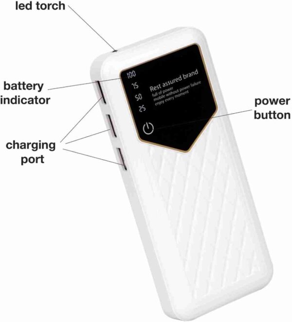 Power Bank avec 4 Sorties et 3 Entrées- D-POWER Batterie Externe 50000mAh Batterie Portable USB C