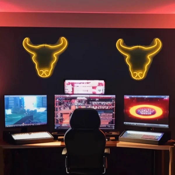 Enseigne Lumineuse Led En Néon (taureau)  - USB - Décoration - Jaune – Image 6