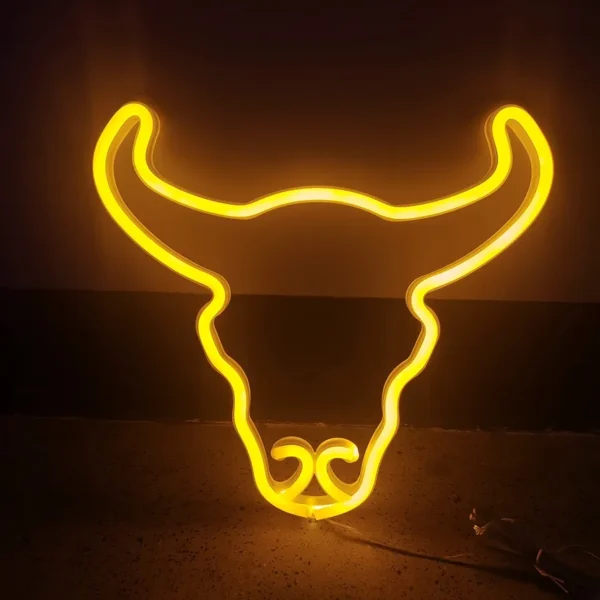 Enseigne Lumineuse Led En Néon (taureau)  - USB - Décoration - Jaune – Image 10