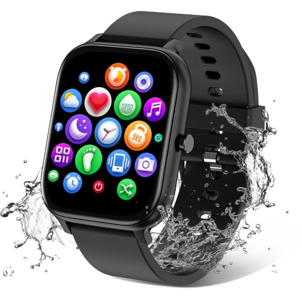 Pack de 1 Montre Connectée à Écran Tactile Complet - Homme et Femme - Bluetooth et Appels - Étanche avec Écouteurs Bluetooth et 2 Ceinture – Image 6