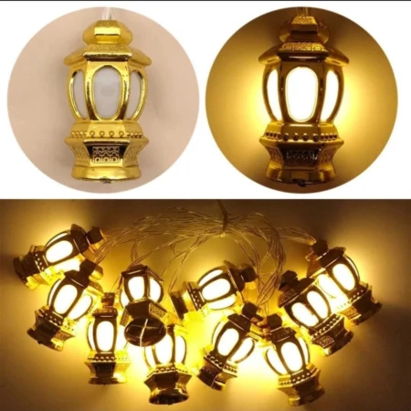 Guirlande lumineuse Led en Plastique pour Décoration du Ramadan et De L’Aïd – 20 LED - 3M – Deux Modes D’éclairage