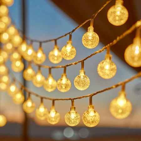 Guirlande Boule à Bulles Lumineuse LED – Étanche - 220v - Décoration Intérieure & Extérieure – 10M