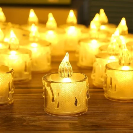 Packs De 10 Bougies Chauffe-Plat LED - Électriques Sans Fumée - Sans Flamme