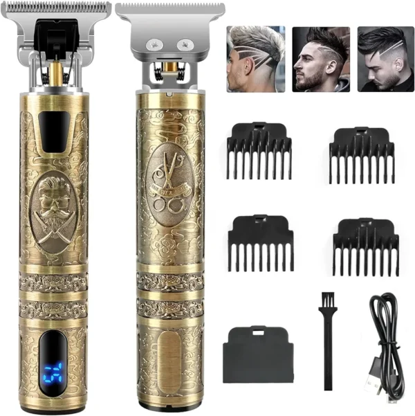Tondeuse à cheveux homme - Tondeuse barbe et cheveux professionnelle - Électrique - Rechargeable - Sans fil - Écran LED – Image 3