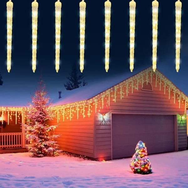Lumières De Fête 8 Pièces – Plumeau LED – Bâton Lumineux à Fibre Optique – Clignotant Coloré