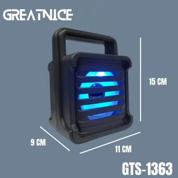 Haut parleur Bluetooth Portable 4 en 1 - LED - Rechargeable Avec USB - Design Moderne - Radio - Carte MicroSD et Connexion Auxiliaire - Son Puissant – Image 8