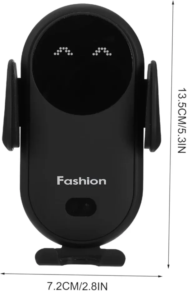 Chargeur De Voiture Sans Fil 2 En 1 - Tous Smartphones - Charge Rapide Intelligente - Infrarouge - Capteur - Support Téléphone - Noir – Image 4