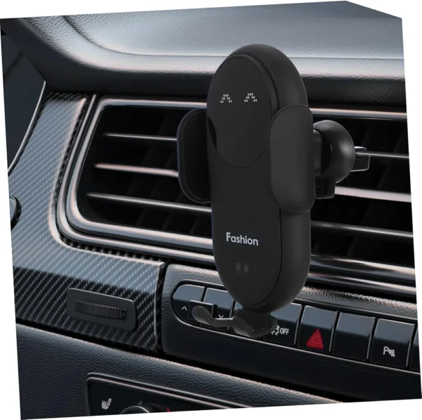 Chargeur De Voiture Sans Fil 2 En 1 - Tous Smartphones - Charge Rapide Intelligente - Infrarouge - Capteur - Support Téléphone - Noir – Image 6
