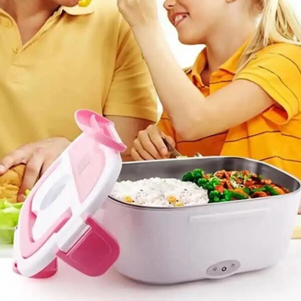 Boîte à Lunch Électrique - Chauffe-Plats Portable Pour La Maison - Boîte à Lunch Électrique 110 V - Cuillère et 2 Compartiments – Image 5