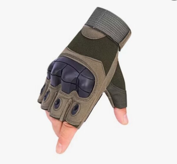 Gants Tactiques Demi-Doigt De Haute Qualité - Multifonctions - Vert – Image 5