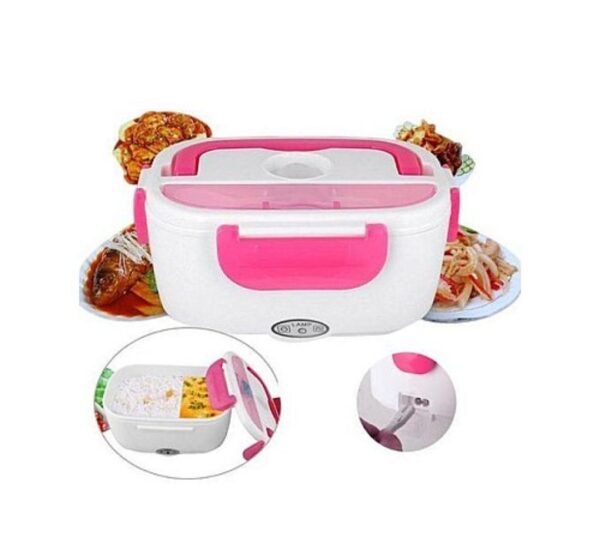 Boîte à Lunch Électrique - Chauffe-Plats Portable Pour La Maison - Boîte à Lunch Électrique 110 V - Cuillère et 2 Compartiments