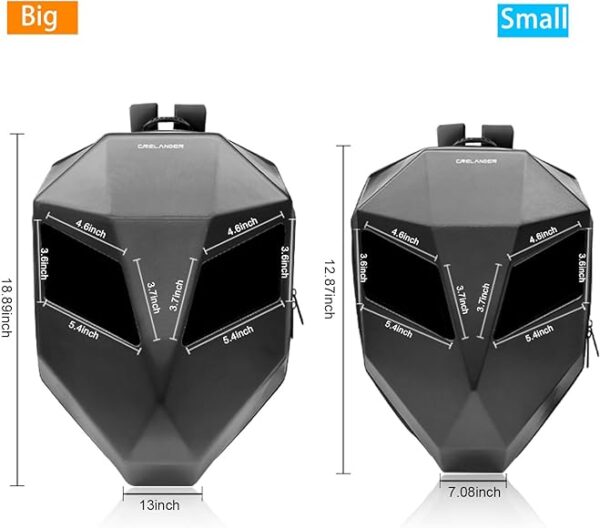 Sac à Dos De Moto Rigide Avec Éclairage LED - Résistant à L'eau et Grand Support Pour Casque Avec Écran Programmable – Image 10