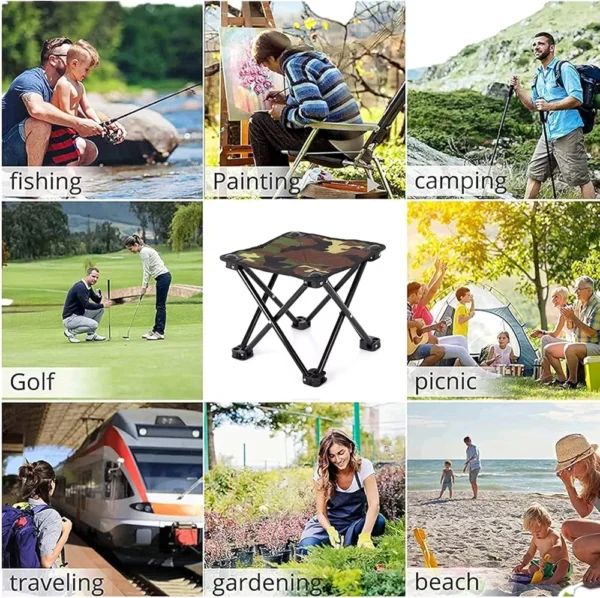 Chaise pliante -  Portable Pour Une Utilisation en Extérieur - Tissu - Avec Sac De Transport – Image 9