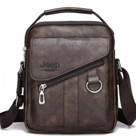 Sacs en Cuir Pour Hommes - Luxueux et à La Mode - Multi-Poches - Marron