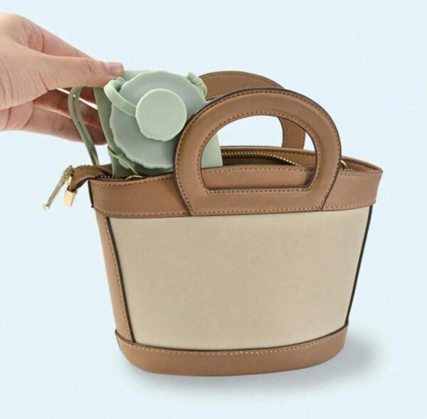 Bouteille D'eau Pliable Originale en Silicone - 600 Ml Pour Activités De Plein Air et Sports - Vert – Image 2