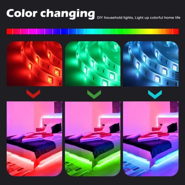 Bande Lumineuse LED 5050 - 12 V - 10 m - WI-FI  RGB RGBW - Télécommande - Microcontrôleur - Alimentation Via Application – Image 4