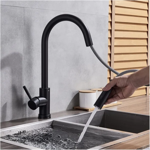 Robinet de cuisine - Douchette Extractible - Plaque De Fixation Pour Tuyau - Évier Extractible 1 ou 3 Trous - 2 Types D'acier Inoxydable Multifonctionnel – Image 10