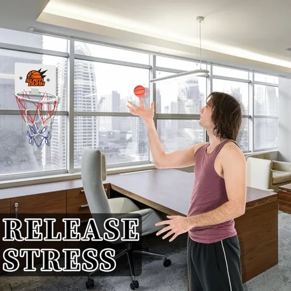 Mini Ensemble De Basket-Ball Gonflable - 2 Ballons - Panier de Basket -  Pompe - Jeu De Trempage Mural – Image 9