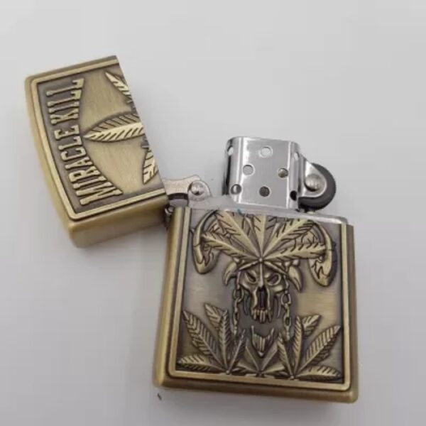 Coffret Briquet De Luxe Métallique 3D Avec Filtre à Cigarette à Tabac Réutilisable Et Recharge De Liquide - MIRACLE KILL – Image 4