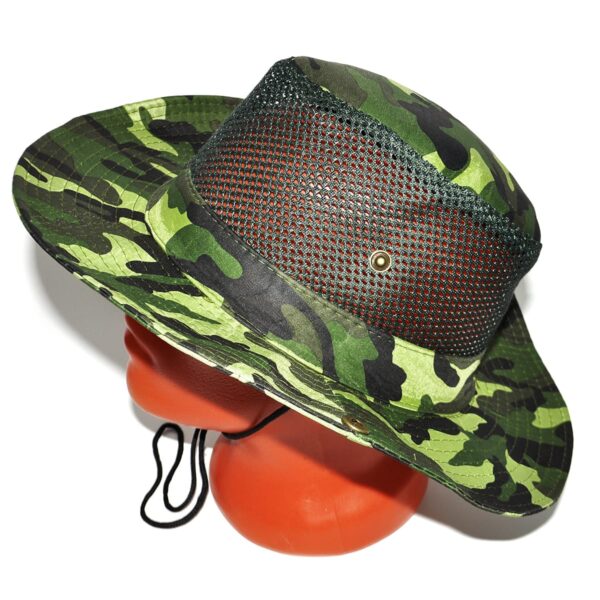 Chapeau De Soleil Camouflage En Coton Avec Un Cordon De Serrage - Unisexe - imperméable – Image 5