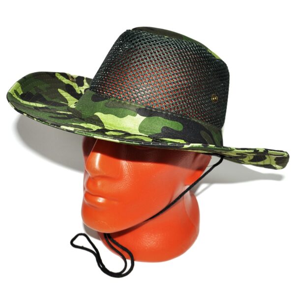 Chapeau De Soleil Camouflage En Coton Avec Un Cordon De Serrage - Unisexe - imperméable – Image 4