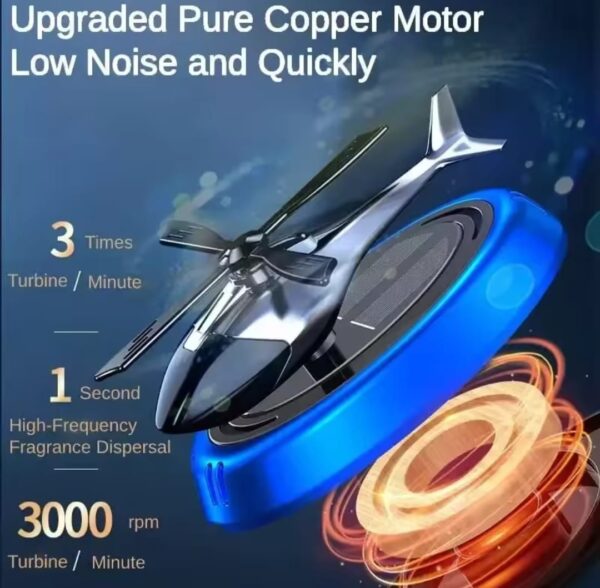 Désodorisant Solaire Pour Voiture - Ventilateur Rotatif - Diffuseur D'huile Pour Voiture – Image 2