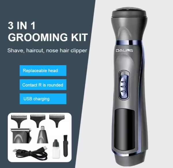 Tondeuse à Cheveux Électrique Professionnelle 3 en 1 - Nareze Scrubber - Acier Inoxydable – Image 7