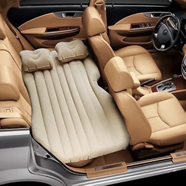 Matelas Gonflable Pliable Pour Voiture Avec 2 Oreillers et Pompe – Image 5