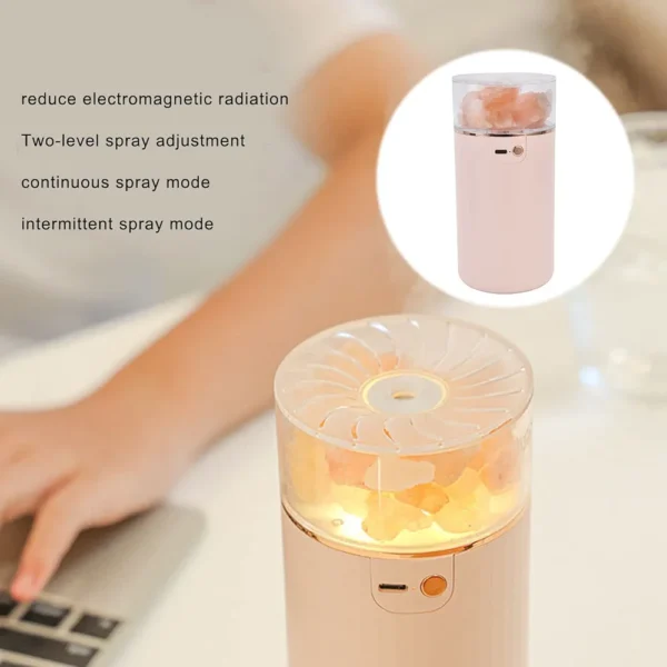 Humidificateur à sel cristallin - Réglable - Rechargeable – Image 9
