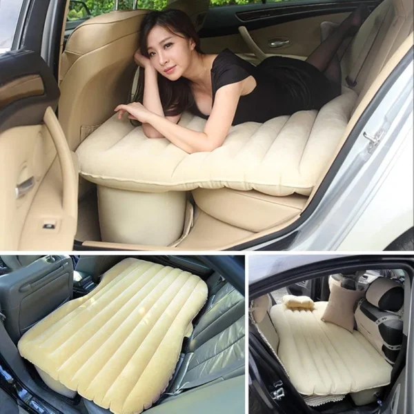 Matelas Gonflable Pliable Pour Voiture Avec 2 Oreillers et Pompe – Image 3