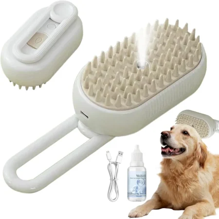 Brosse De Nettoyage Pour Animaux De Compagnie - Technologie Vapeur - Rechargeable