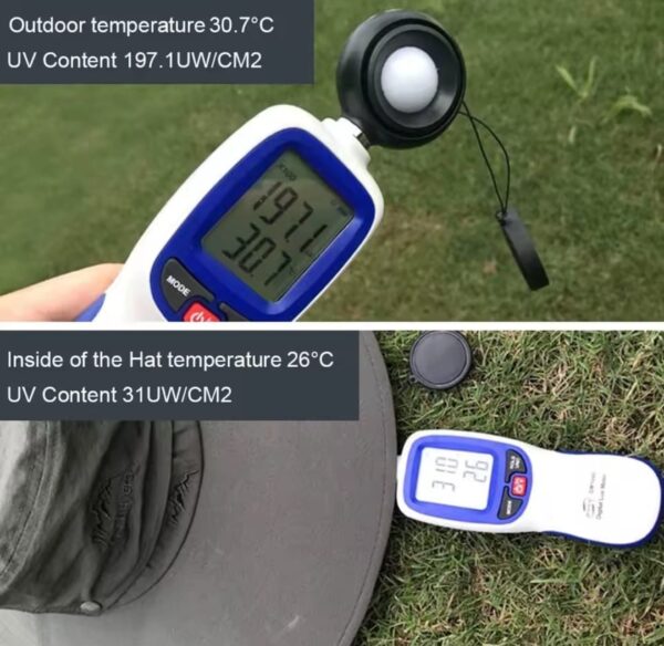 Chapeau de randonnée et de camping à large bord pour homme avec protection UV Gris – Image 4